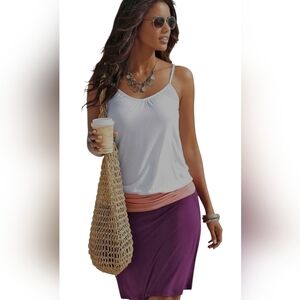 Lascana Beach Color Block Adjustable Ligh Summer Dress. 6